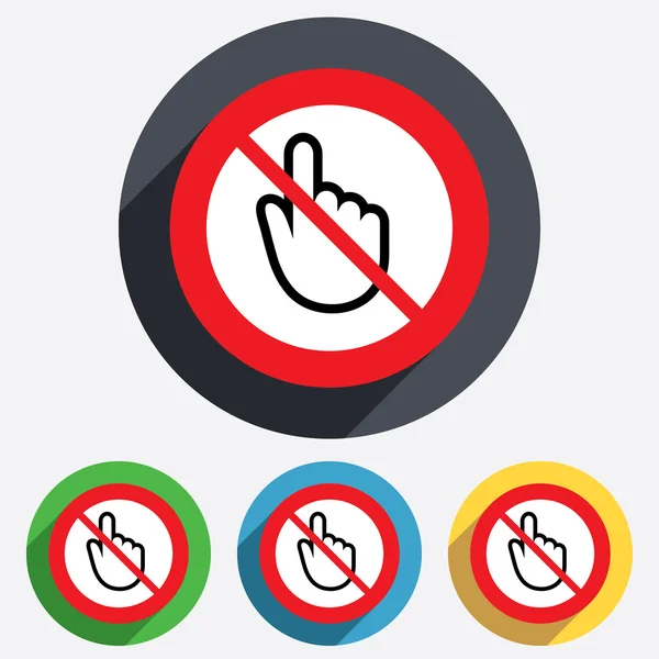 Do not touch. Hand cursor sign icon. — Stock Photo, Image