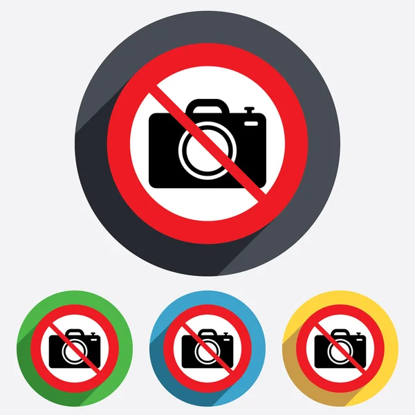 Doe niet foto camera teken pictogram. Foto symbool. — Stockfoto