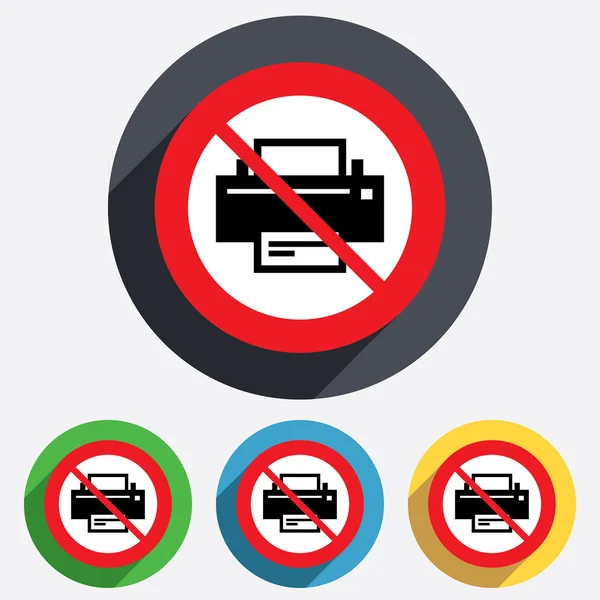 Do not Print sign icon. Printing symbol. — Stock Photo, Image