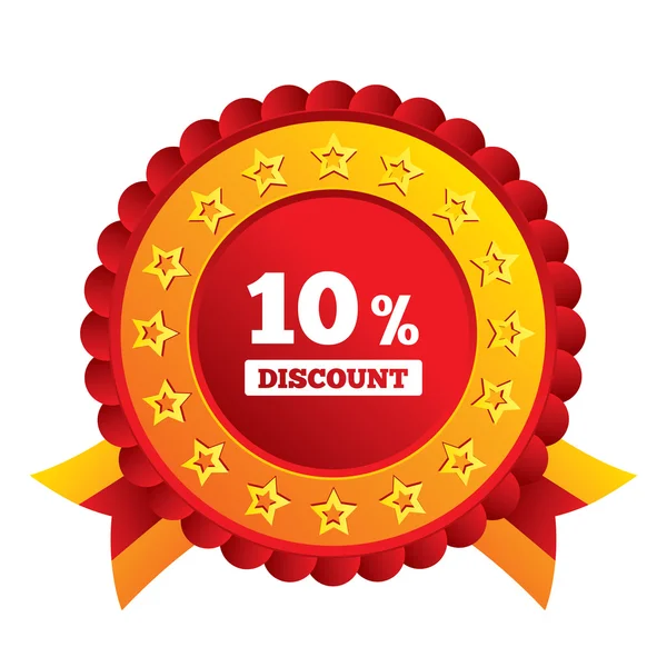 10 percent discount sign icon. Sale symbol. — Stock Photo, Image