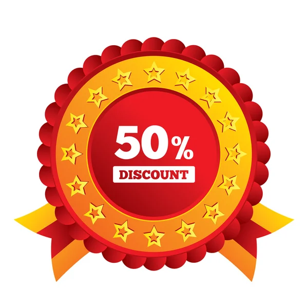 50 percent discount sign icon. Sale symbol. — Stock Photo, Image