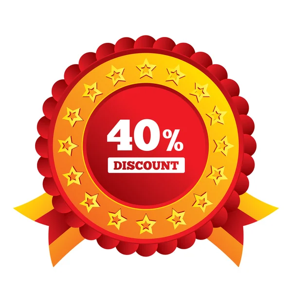 40 percent discount sign icon. Sale symbol. — Stock Photo, Image
