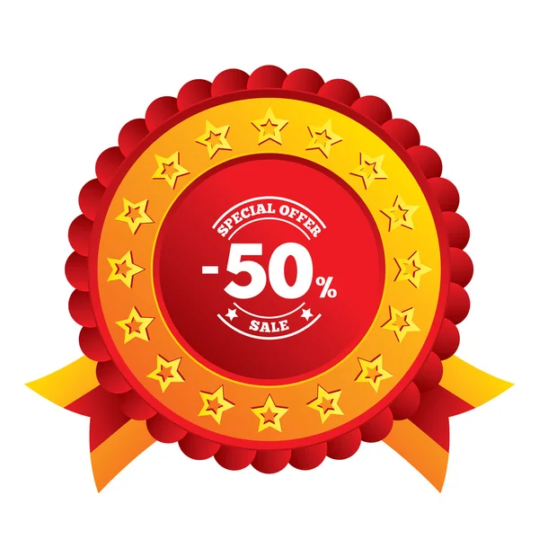 50 percent discount sign icon. Sale symbol. — Stock Photo, Image