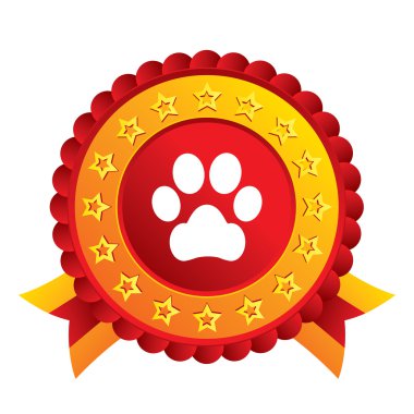 köpek pençe işareti simgesi. Evcil hayvan sembolü.