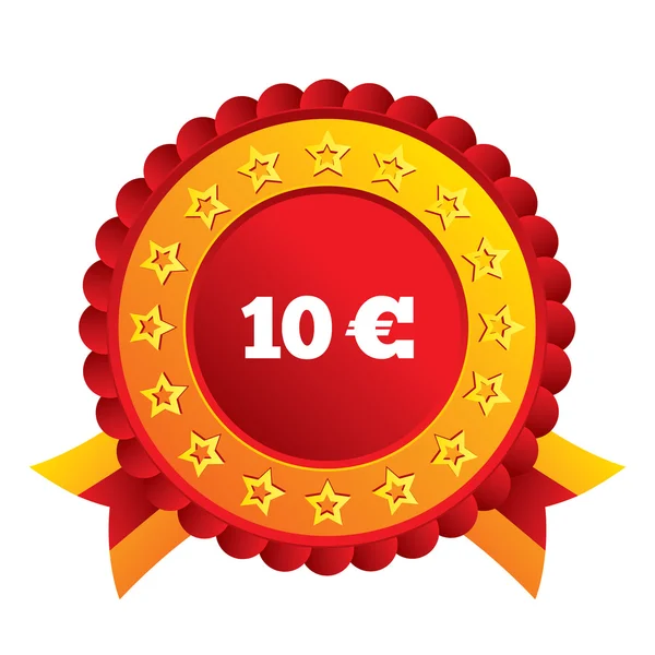 10 euro işareti simgesi. EUR para birimi simgesi. — Stok fotoğraf