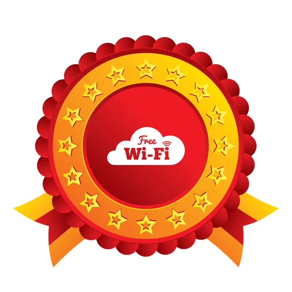 免费 wifi 上网的标志。wifi 符号。无线网络. — 图库照片