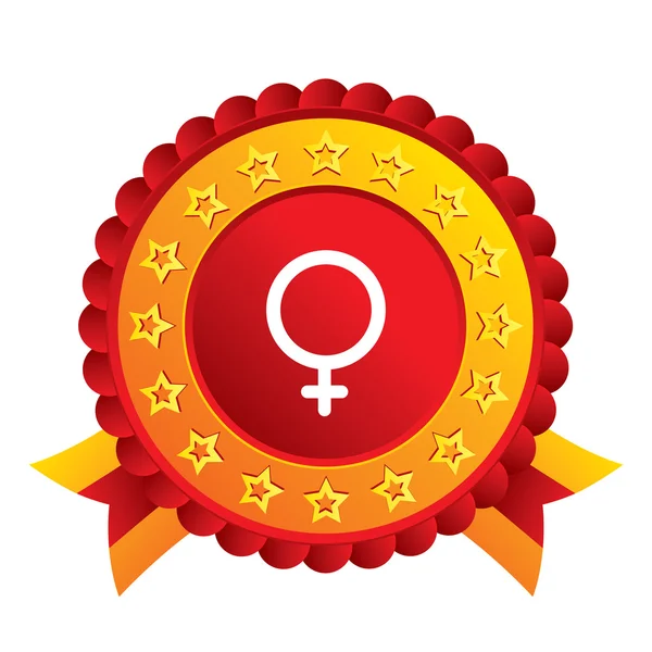 Icono de signo femenino. Mujer sexo botón . — Foto de Stock