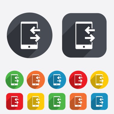 gelen ve outcoming çağrı işareti simgesi.