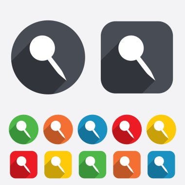 raptiye işareti simgesi. PIN düğmesi.