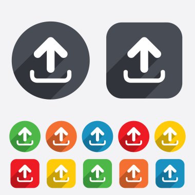Upload sign icon. Upload button. clipart