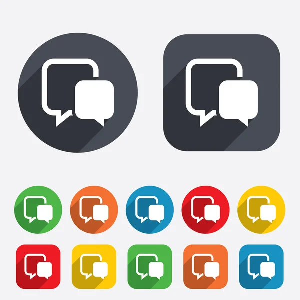 Chat sign icon. Speech bubbles symbol. — Stock Vector