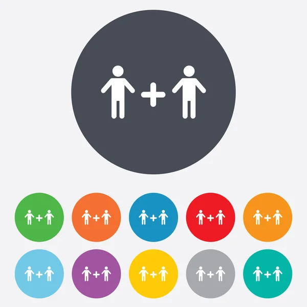 Paar teken pictogram. man plus man. homo 's. — Stockvector