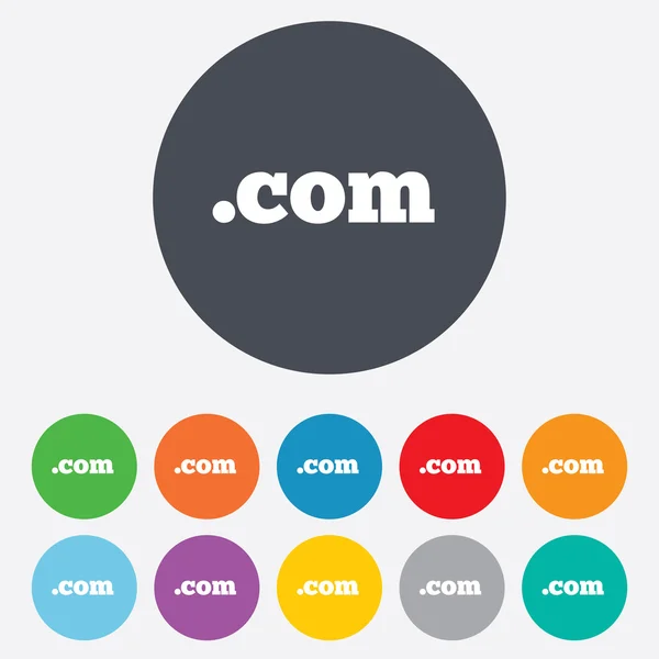 Domein com teken pictogram. topniveaudomein voor internet — Stockvector