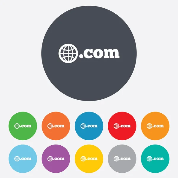 Domein com teken pictogram. topniveaudomein voor internet — Stockvector