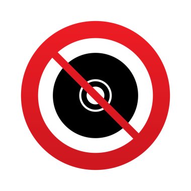 hiçbir cd veya dvd işareti simgesi. CD simgesi.