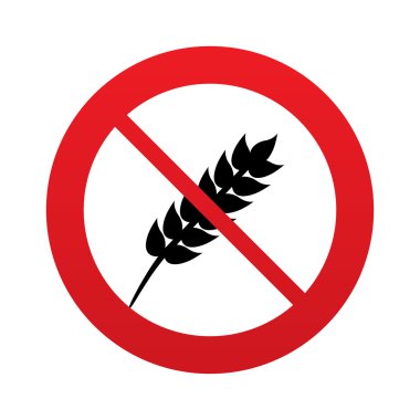 hiçbir gluten ücretsiz işareti simgesi. hiçbir gluten sembolü.