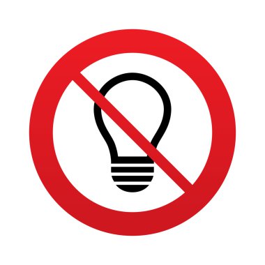 hiçbir ışık lamba işareti simgesi. fikir sembolü.