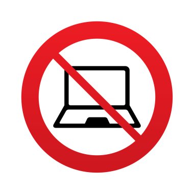 hiçbir laptop işareti simgesi. Notebook pc simgesi.