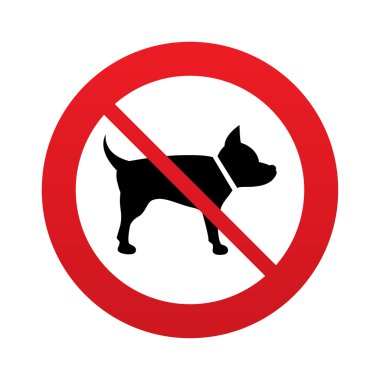 hiçbir köpek işareti simgesi. Evcil hayvan sembolü.