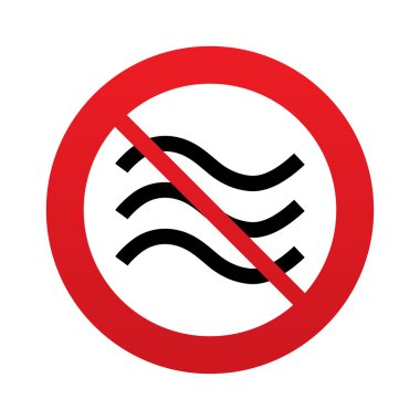 su dalgaları işareti simgesi. sel sembol.