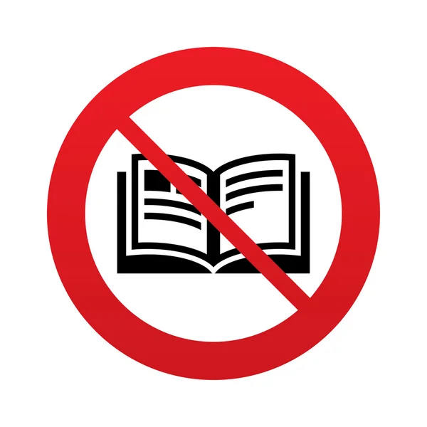 No Book sign icon. Open book symbol. — Stock Photo, Image