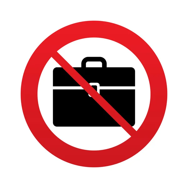 No hay icono de signo de caso. Botón maletín . —  Fotos de Stock