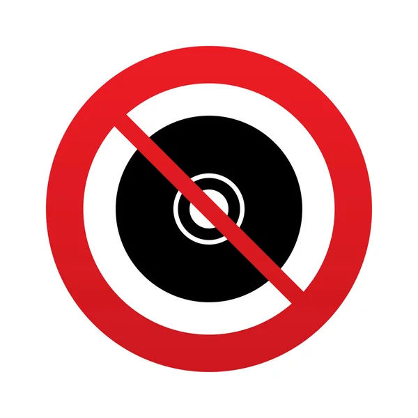 Ingen CD- eller dvd tecken ikon. CD-symbol. — Stockfoto