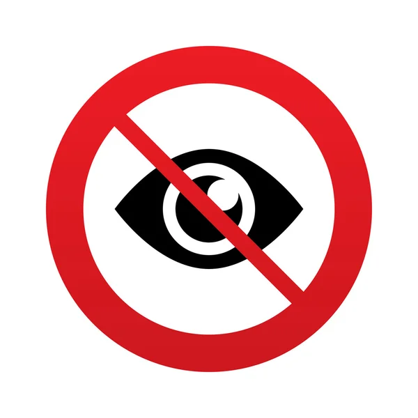 No look. Eye sign icon. Publish content button. — Stock Photo, Image