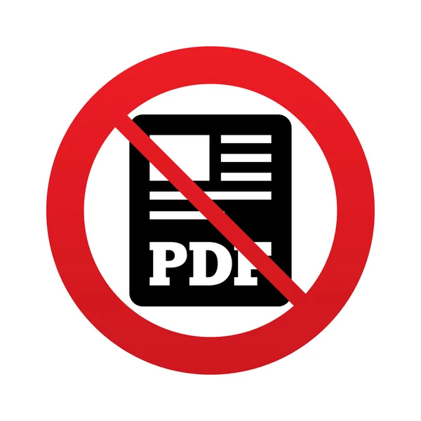 No PDF file document icon. Download pdf button. — Stock Photo, Image