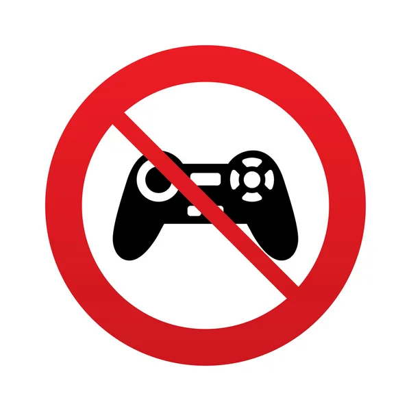 Niet spelen. joystick teken pictogram. video game symbool. — Stockfoto