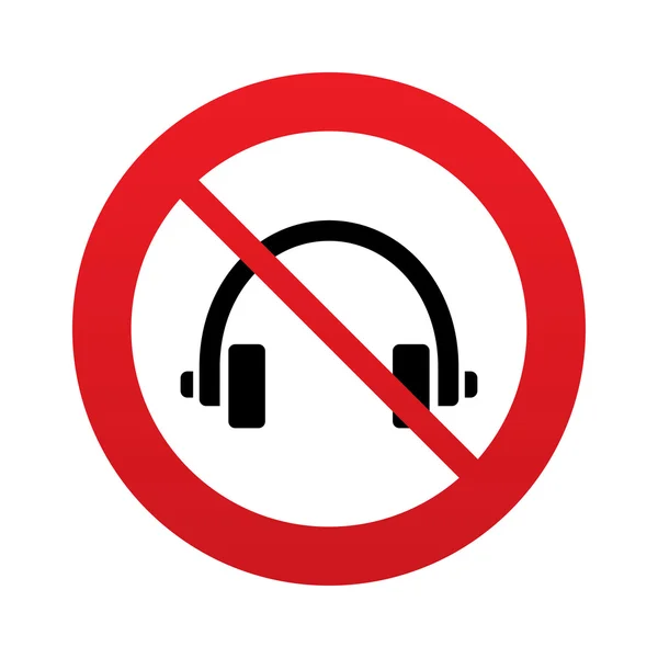 No uses el icono de la señal de auriculares. Botón auriculares . — Foto de Stock