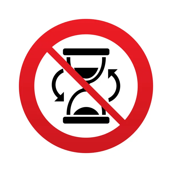 No time. Hourglass sign icon. Sand timer symbol. — Stock Photo, Image