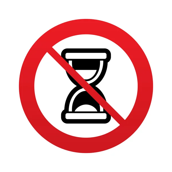 No time. Hourglass sign icon. Sand timer symbol. — Stock Photo, Image