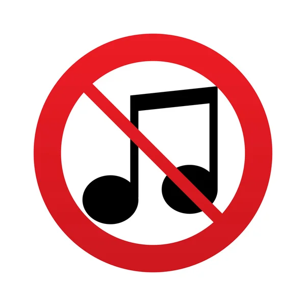 Geen notitiepictogram teken muziek. muzikale symbool. — Stockfoto