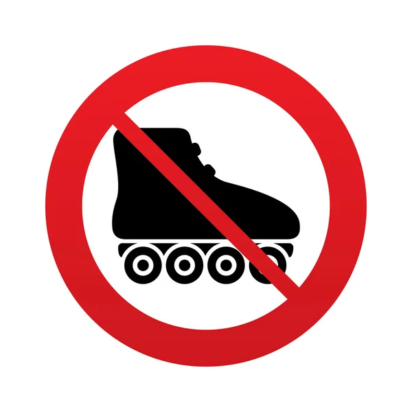 Geen rolschaatsen teken pictogram. rollerblades symbool. — Stockfoto