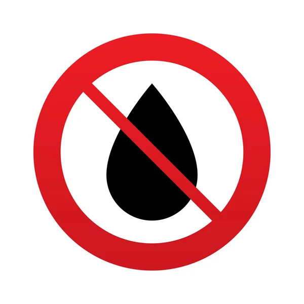 No Water drop sign icon. Tear symbol. — Stock Photo, Image