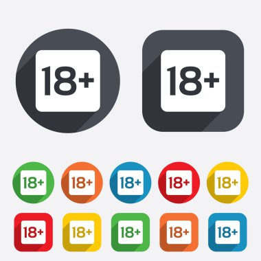 18 yaşında işareti. yetişkin içeriği yalnızca.