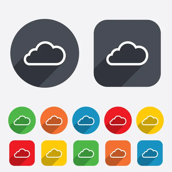 Ícone de sinal de nuvem. Símbolo de armazenamento de dados . — Fotografia de Stock
