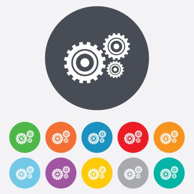 COG ayarları işareti simgesi. Dişli Dişli sembolü.