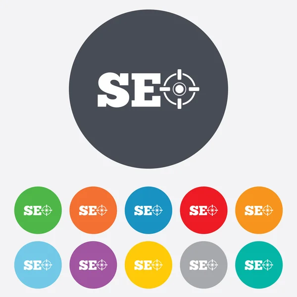 SEO teken pictogram. Search engine optimalisatie symbool. — Stockvector