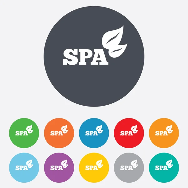 Icono de signo de spa. Símbolo hojas Spa . — Vector de stock