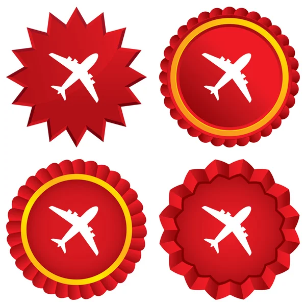 Airplane sign. Plane symbol. Travel icon. — Stock Photo, Image
