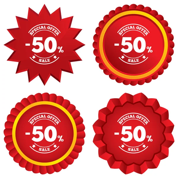 50 percent discount sign icon. Sale symbol. — Stock Photo, Image