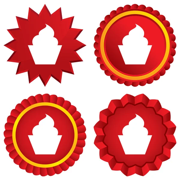 Muffin sign icon. Sweet cake symbol. — Stock Photo, Image