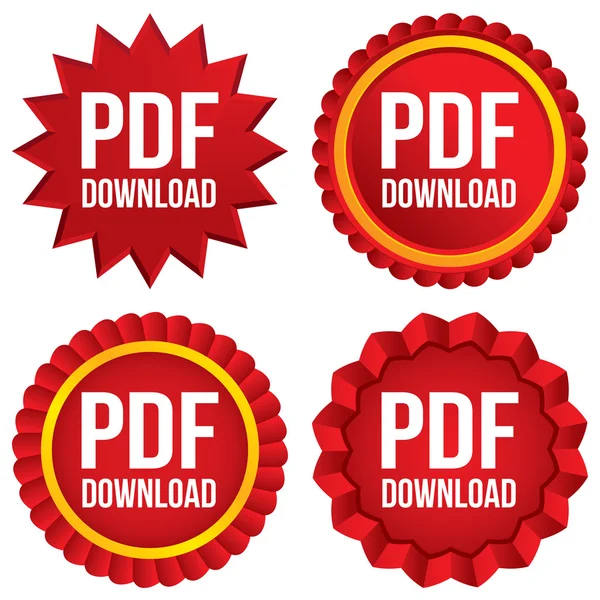 PDF download icon. Upload file button. — Stock Photo, Image