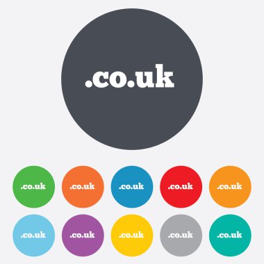 etki alanı co.uk işareti simgesi. İngiltere'de internet alt etki alanı