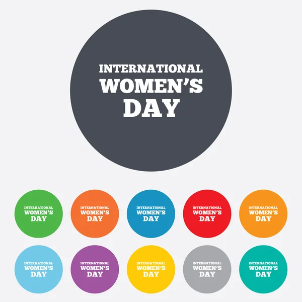 8 marca międzynarodowy kobiet dzień ikona znak. — Zdjęcie stockowe