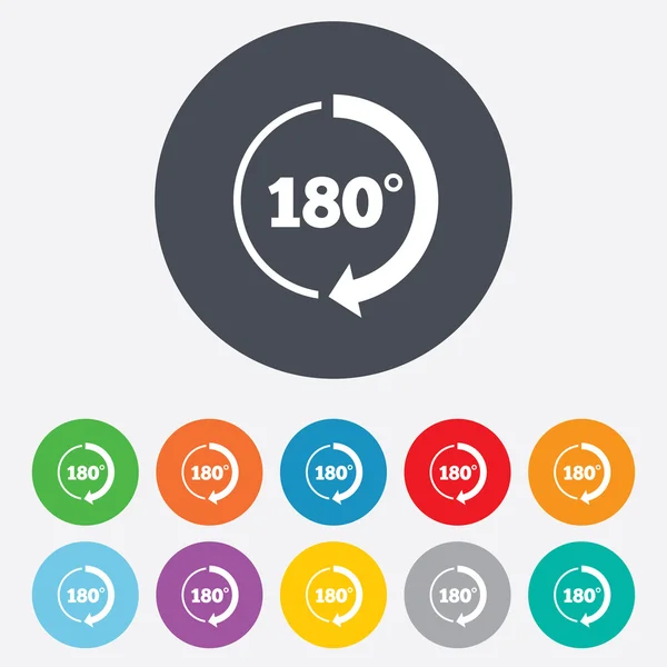 Ikona podepsat úhel 180 stupňů. geometrie matematický symbol — Stock fotografie