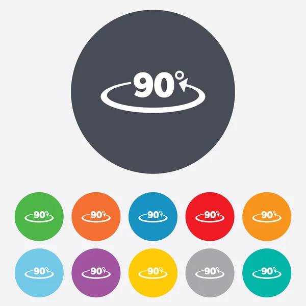 Ikona podepsat úhel 90 stupňů. geometrie matematický symbol — Stock fotografie