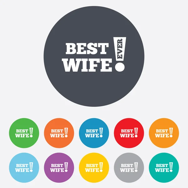 Best wife ever sign icon. Award symbol. — Stock Photo, Image